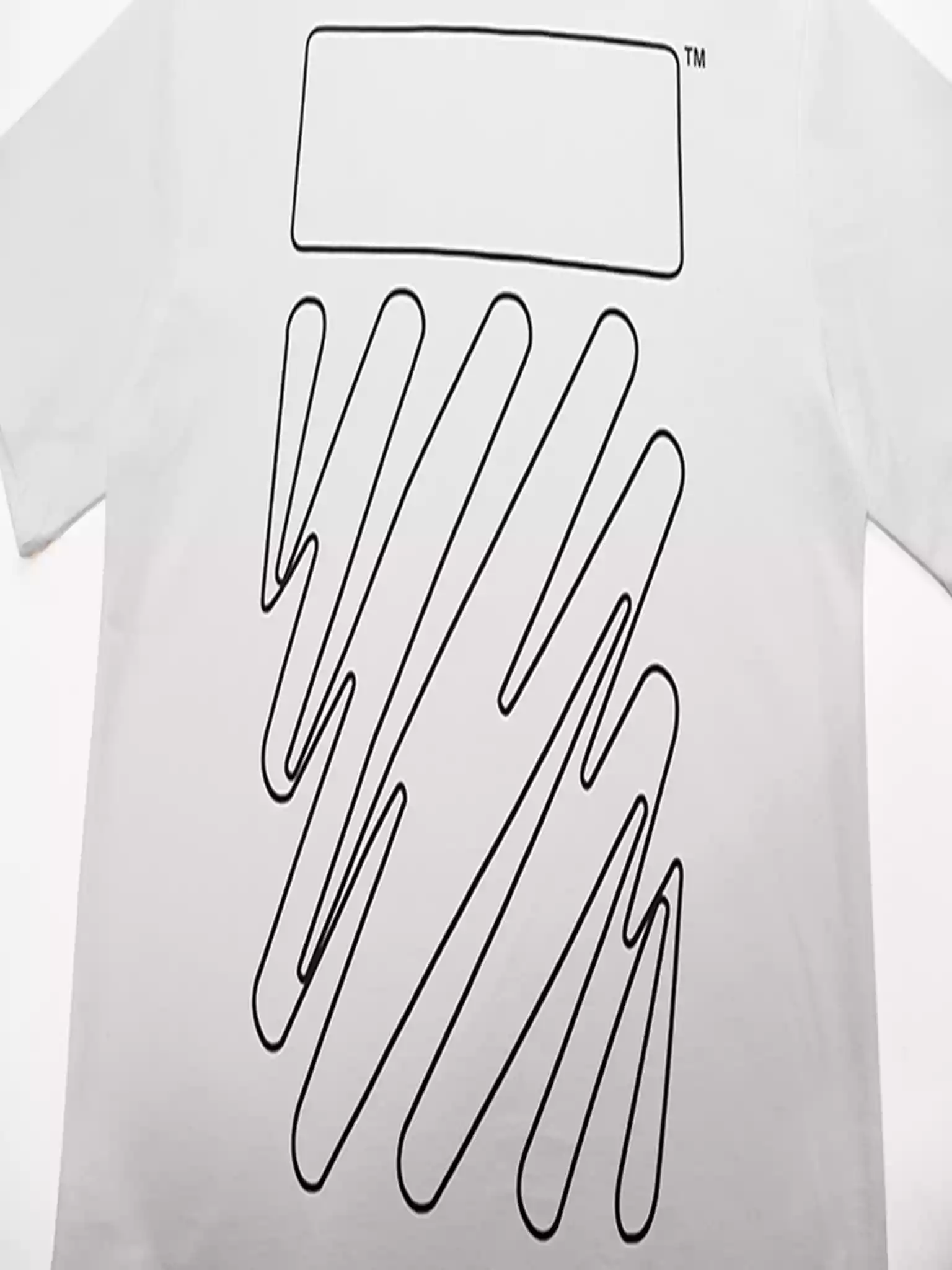 Off-White White Wave Out T-Shirt - OWS012 Off-White White Wave Out T-Shirt