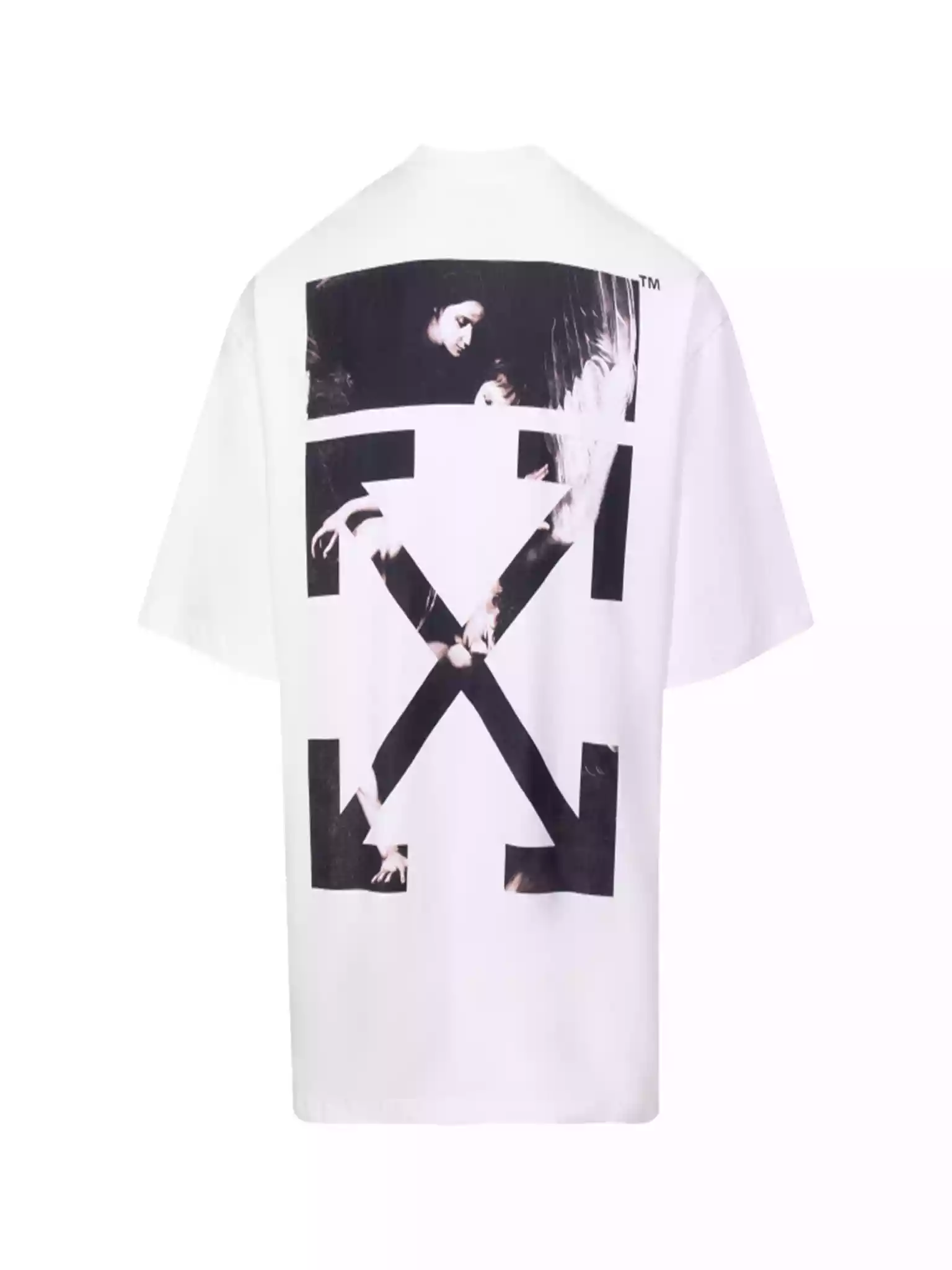 CARAVAGGIO ARROWS S/S OVER T-SHIRT IN WHITE - OWS021 CARAVAGGIO ARROWS S/S OVER T-SHIRT IN WHITE