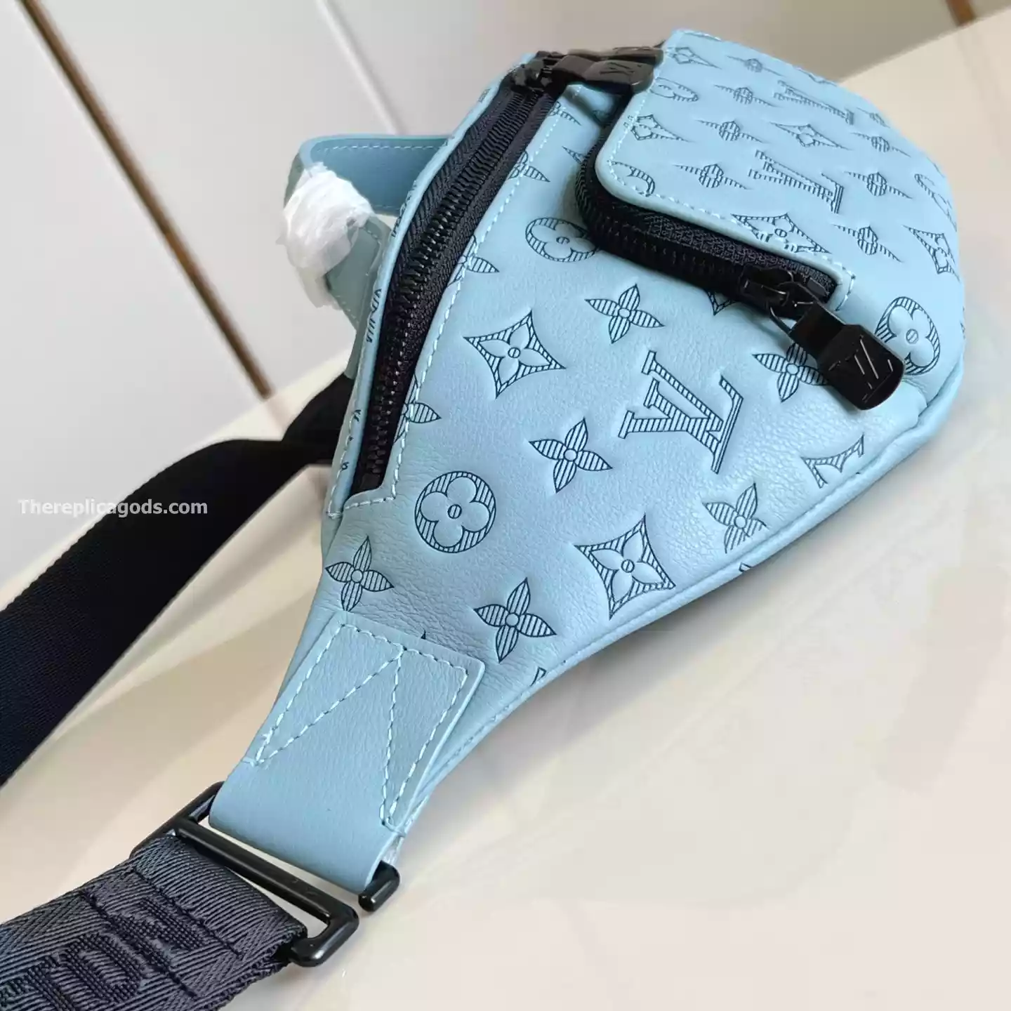 RUSH BUMBAG SKY BLUE MONOGRAM SHADOW - LW305 RUSH BUMBAG SKY BLUE MONOGRAM SHADOW