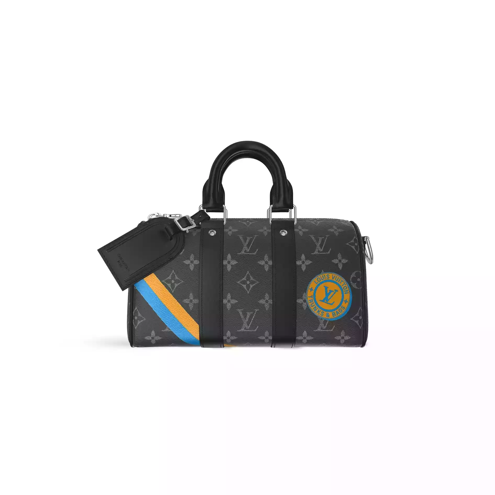 KEEPALL BANDOULIERE 25 BLACK MONOGRAM ECLIPSE - LW306 KEEPALL BANDOULIERE 25 BLACK MONOGRAM ECLIPSE