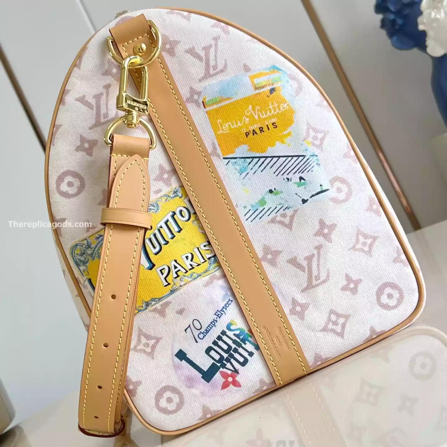 KEEPALL BANDOULIERE 45 MONOGRAM DUNE CANVAS - LW309 KEEPALL BANDOULIERE 45 MONOGRAM DUNE CANVAS