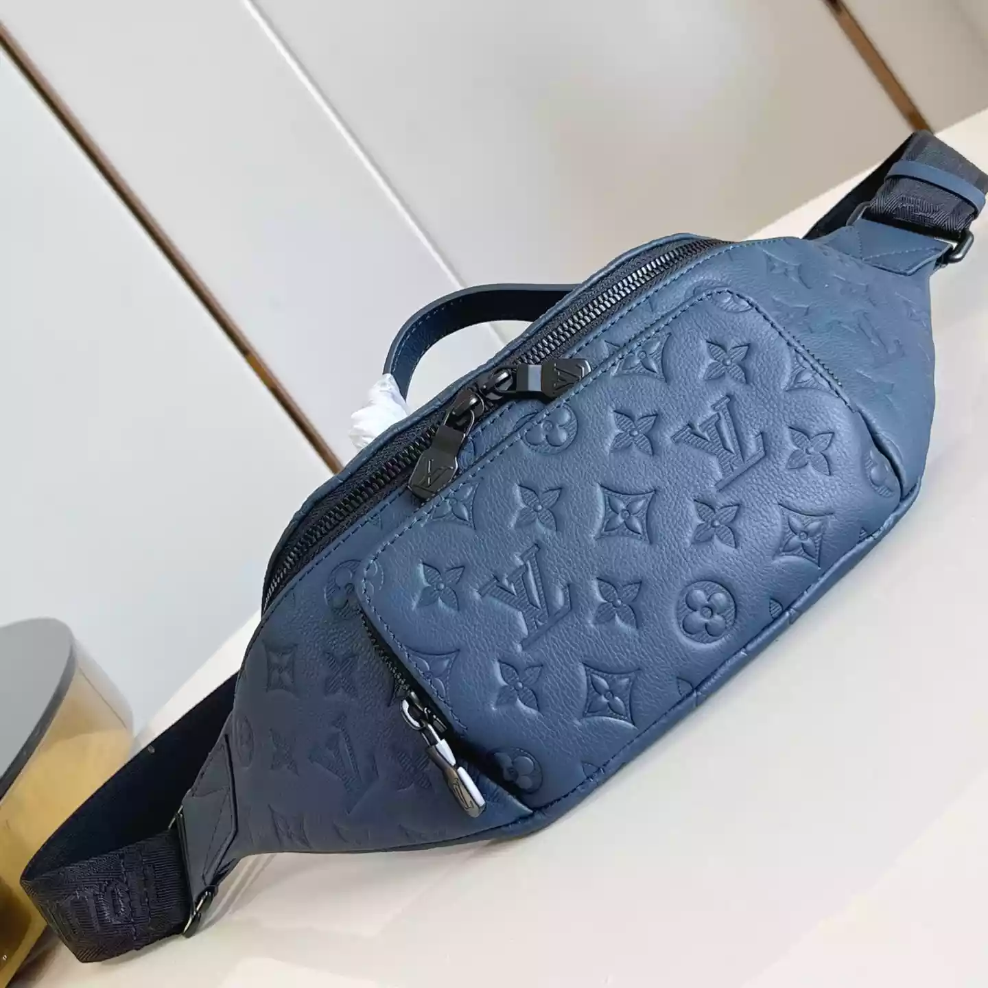 RUSH BUMBAG NAVY BLUE MONOGRAM SHADOW - LW304 RUSH BUMBAG NAVY BLUE MONOGRAM SHADOW