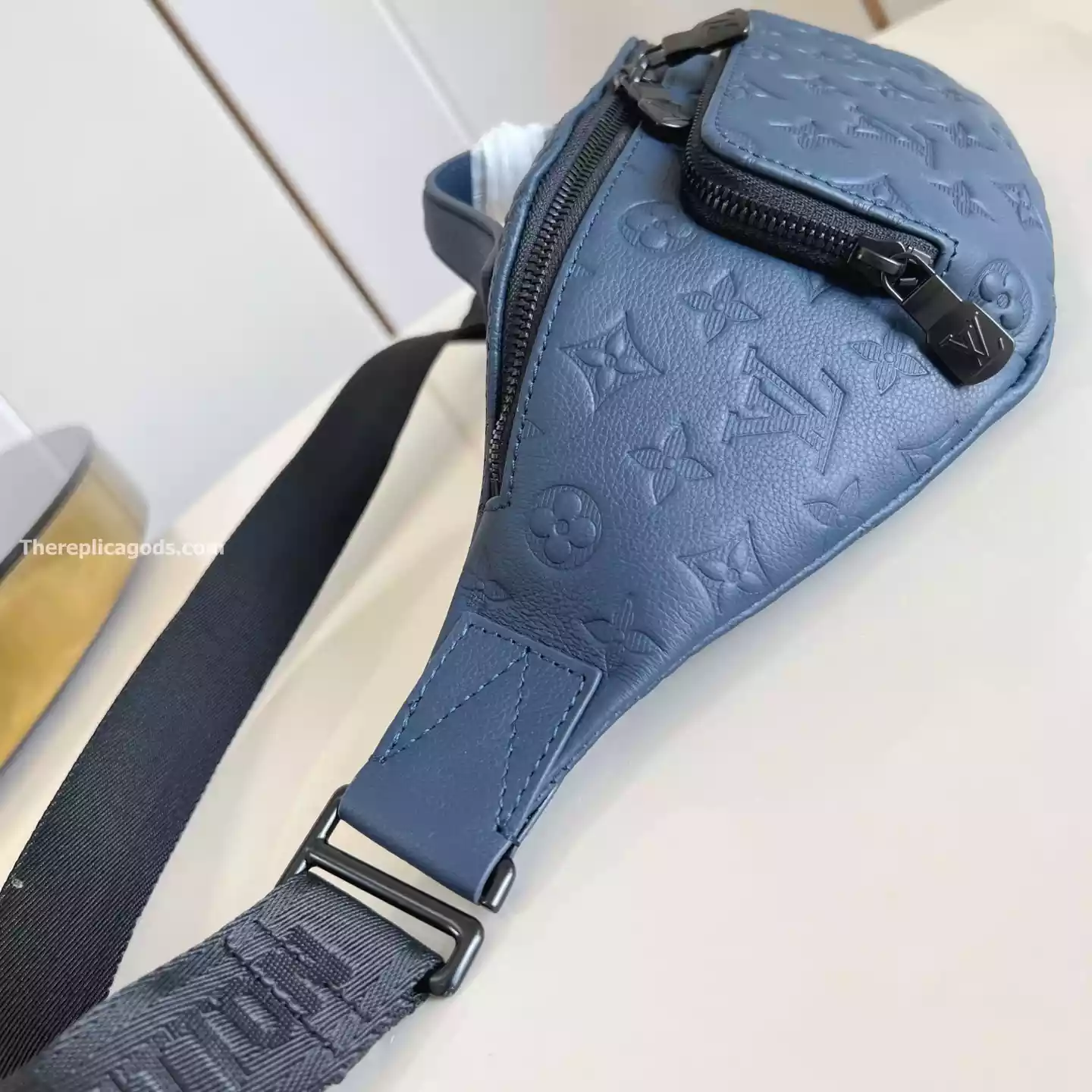 RUSH BUMBAG NAVY BLUE MONOGRAM SHADOW - LW304 RUSH BUMBAG NAVY BLUE MONOGRAM SHADOW