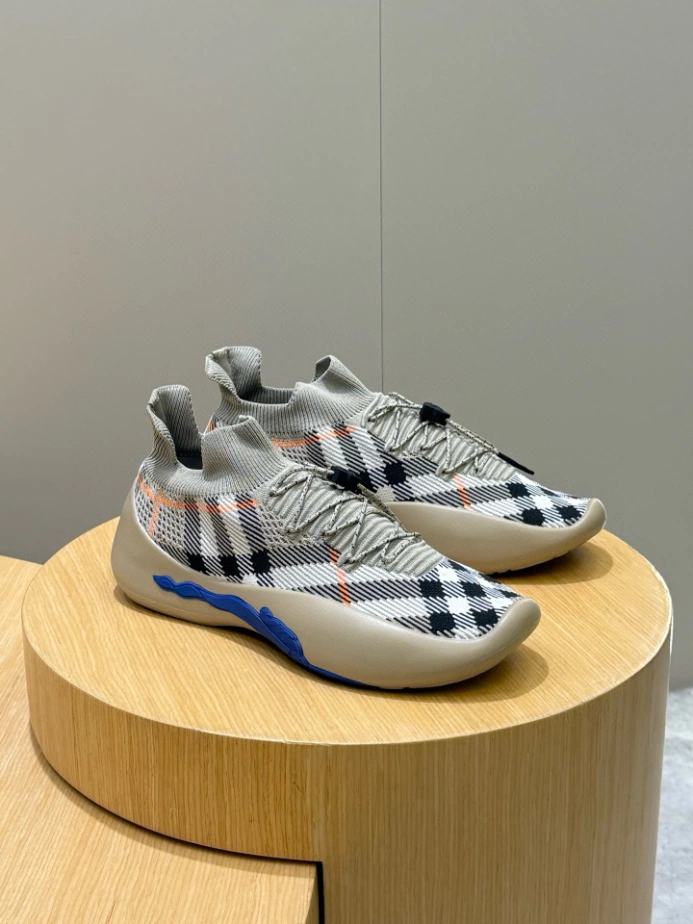 BURBERRY CHECK KNIT NEPTUNE SNEAKERS - BBR055