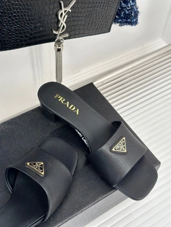 PRADA HEELED SANDALS 35MM IN BLACK SAFFIANO LEATHER - PSD031