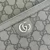 GUCCI OPHIDIA GG CANVAS MEDIUM BRIEFCASE GREY 2024 - BG087 GUCCI OPHIDIA GG CANVAS MEDIUM BRIEFCASE GREY 2024