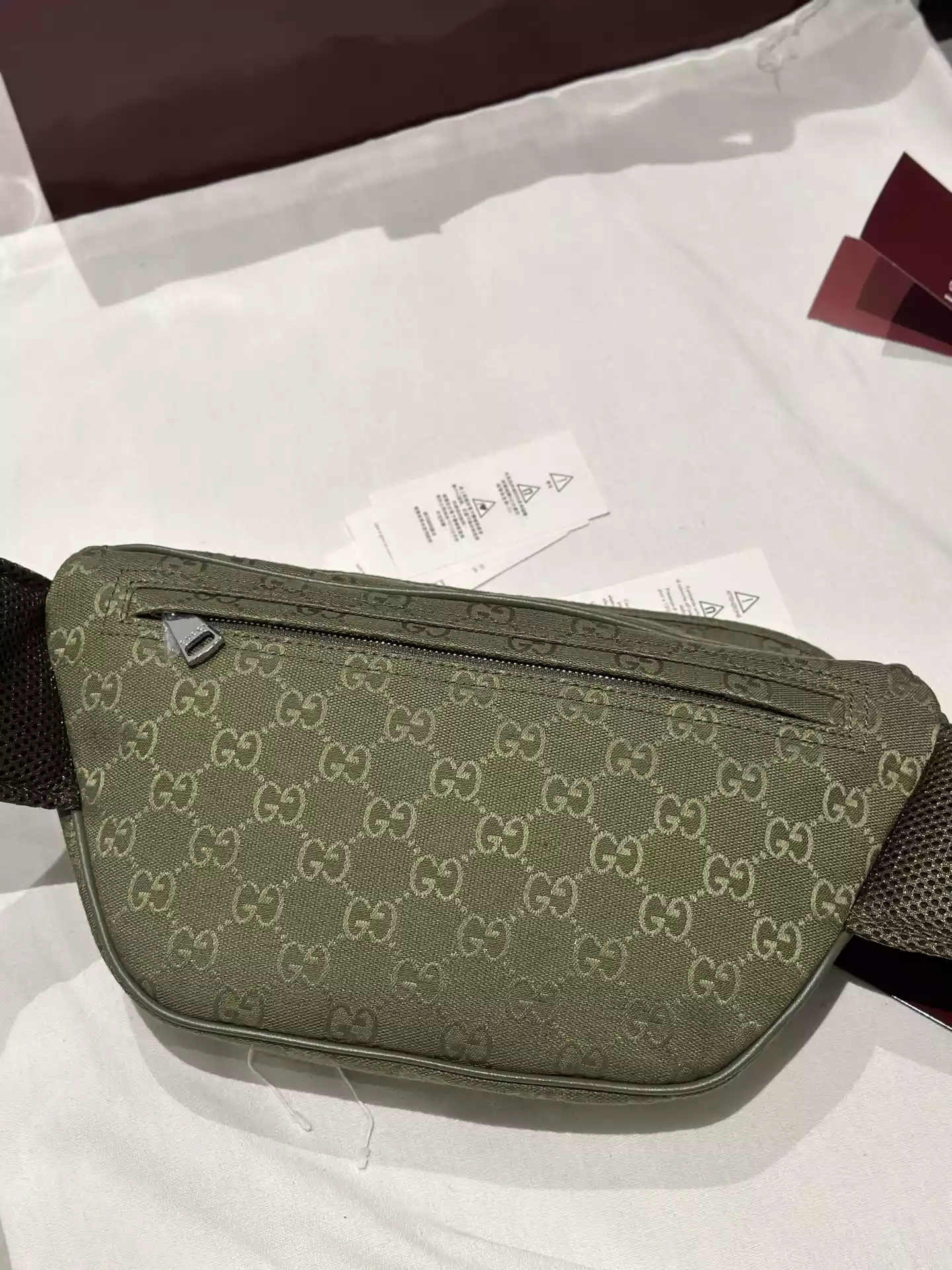 Large belt bag with print in Beige GG Canvas - BG066 Large belt bag with print in Beige GG Canvas