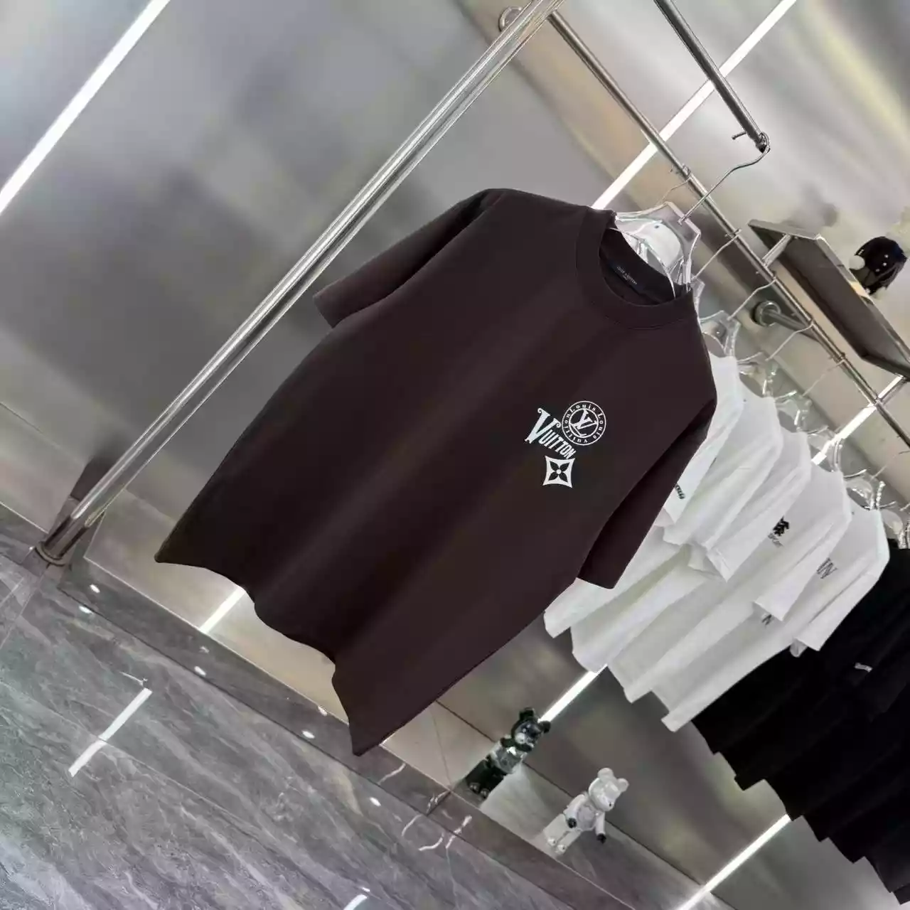 Louis Vuitton Brown Short Sleeve Shirt - LVTS086 Louis Vuitton Brown Short Sleeve Shirt