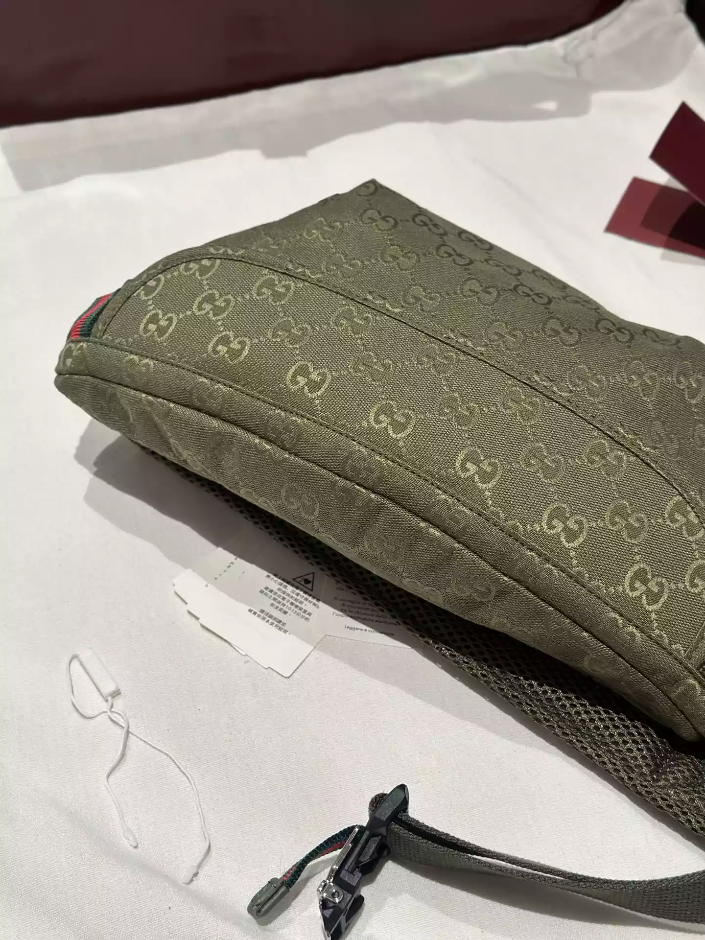 Large belt bag with print in Beige GG Canvas - BG066 Large belt bag with print in Beige GG Canvas