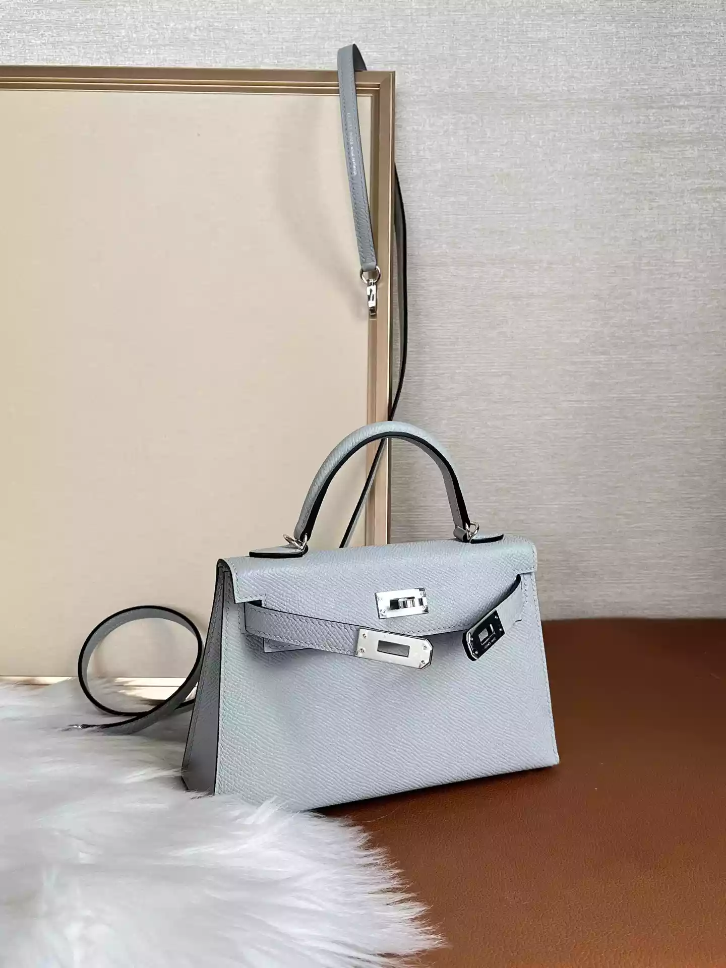Hermès Bleu Glacier Epsom Mini Kelly 20 II Palladium Hardware - HW191 Hermès Bleu Glacier Epsom Mini Kelly 20 II Palladium Hardware