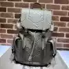 GUCCI JUMBO GG EMBOSSED LEATHER BACKPACK BAG GREY 2023 - BG089 GUCCI JUMBO GG EMBOSSED LEATHER BACKPACK BAG GREY 2023
