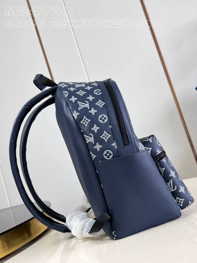 DISCOVERY BACKPACK INK BLUE/WHITE MONOGRAM SHADOW LEATHER M24760 - LW333 DISCOVERY BACKPACK PM SKY BLUE MONOGRAM CANVAS