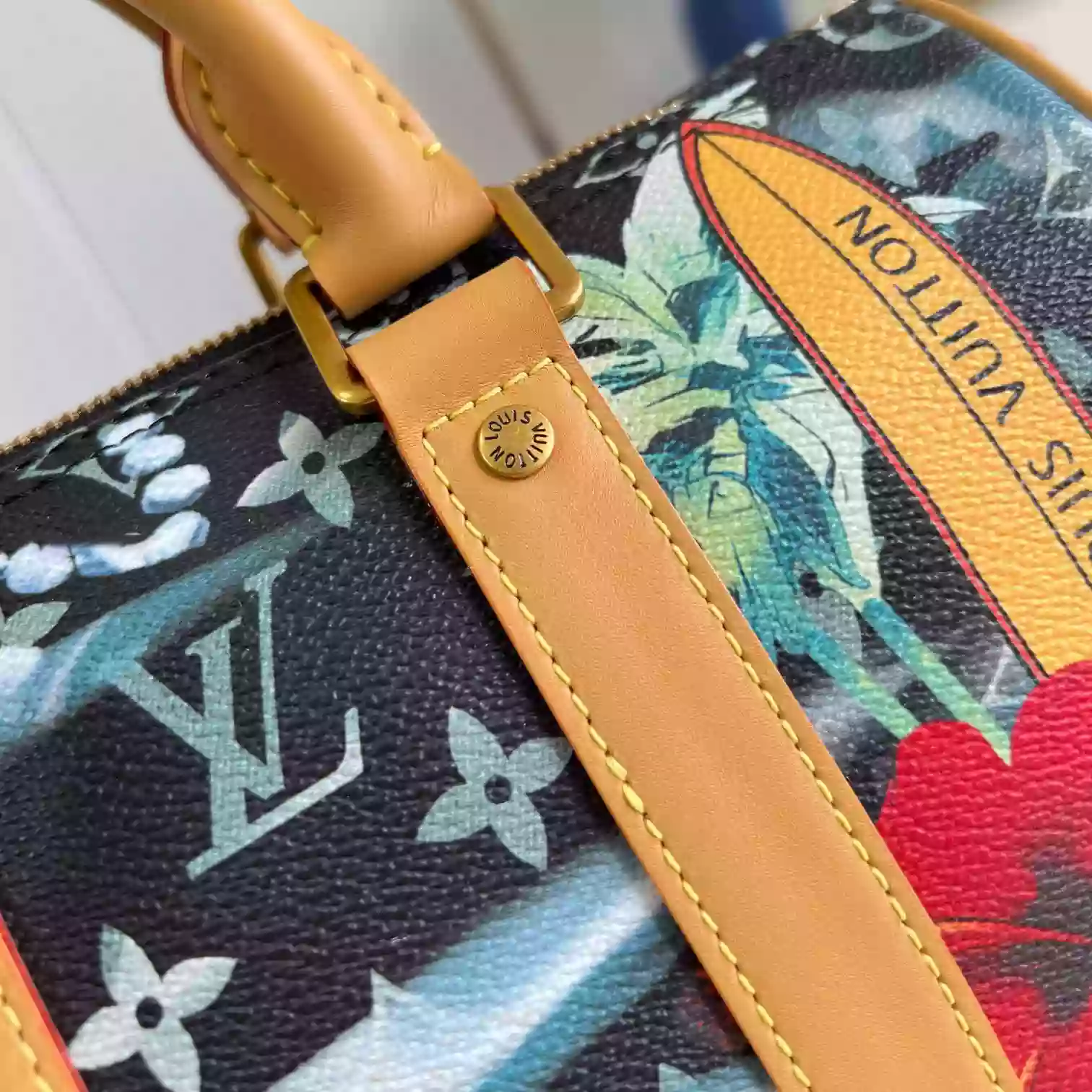 KEEPALL BANDOULIERE 25 NAVY BLUE MONOGRAM SURFIN’ CANVAS M25440 - LW433 DISCOVERY BACKPACK PM SKY BLUE MONOGRAM CANVAS