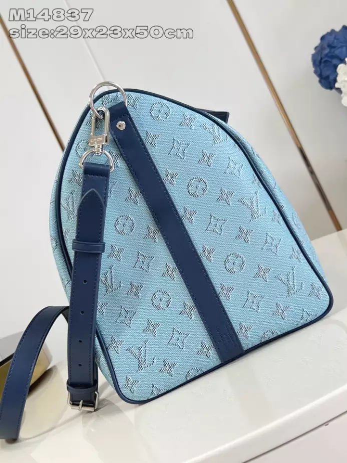 KEEPALL BANDOULIERE 50 BAG BLUE MONOGRAM CANVAS M14837 - LW354 DISCOVERY BACKPACK PM SKY BLUE MONOGRAM CANVAS