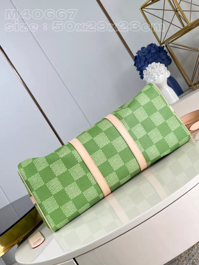 KEEPALL BANDOULIERE 50 BAG GREEN DAMIER GOLF COATED CANVAS M40667 - LW372 DISCOVERY BACKPACK PM SKY BLUE MONOGRAM CANVAS