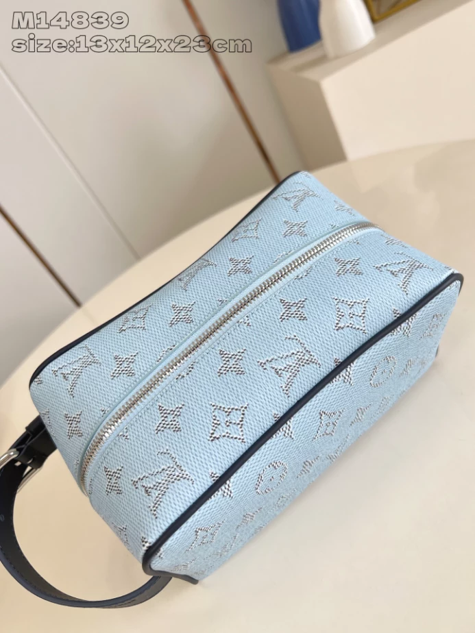 LOCKER DOPP KIT BLUE MONOGRAM HERITAGE CANVAS M14839 - LW385 DISCOVERY BACKPACK PM SKY BLUE MONOGRAM CANVAS