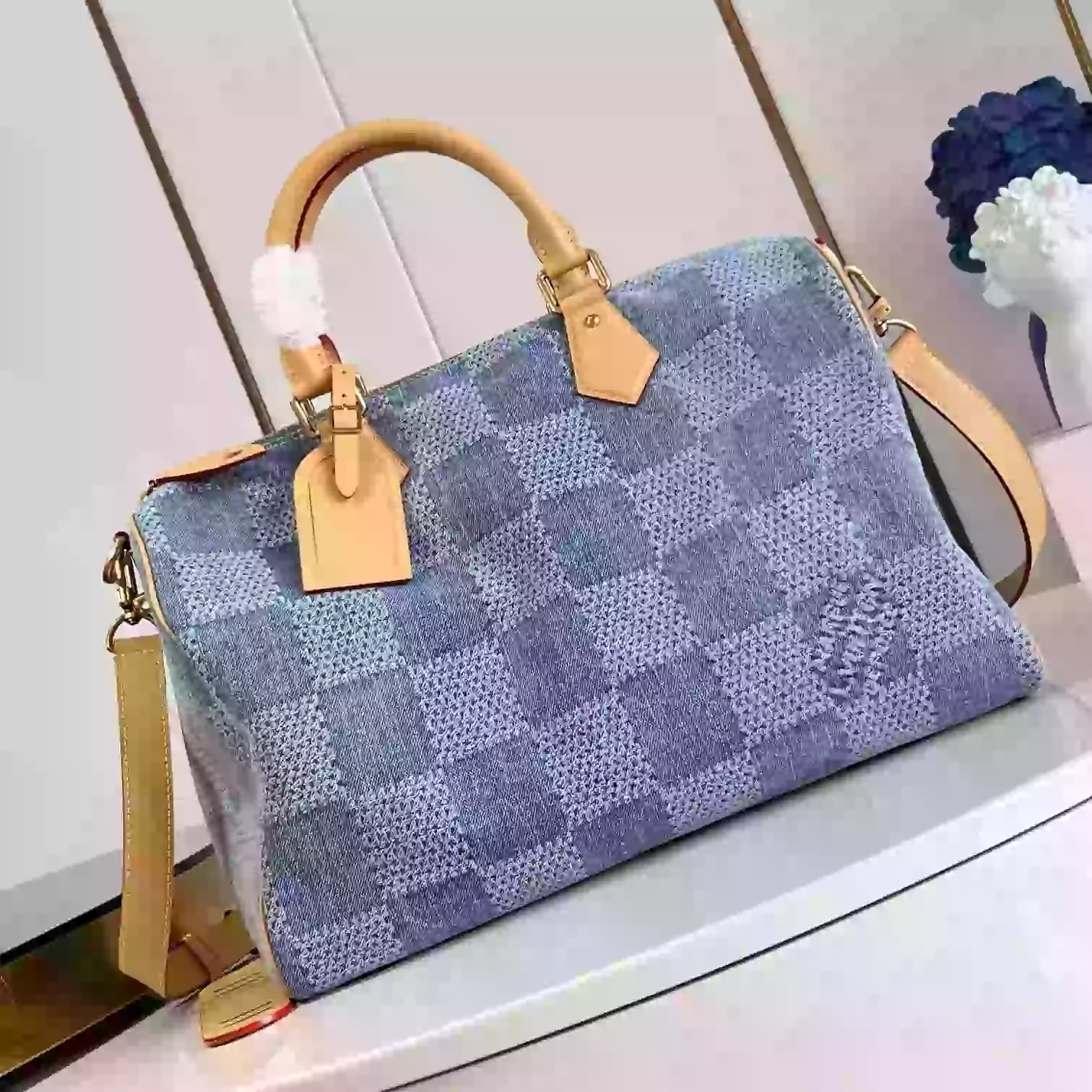 SPEEDY 40 BANDOULIERE BLUE DAMIER DENIM 3D N40701- LW377 DISCOVERY BACKPACK PM SKY BLUE MONOGRAM CANVAS
