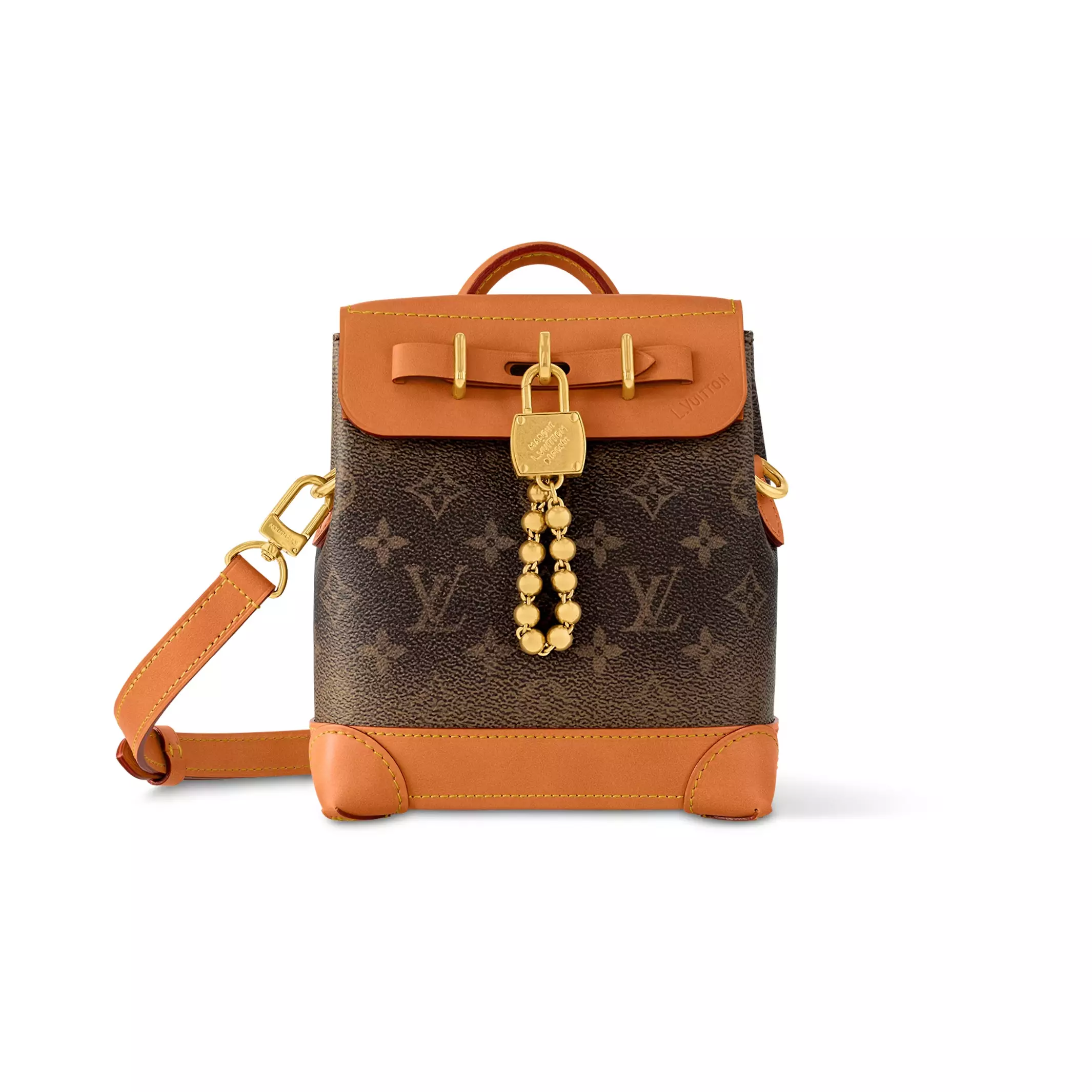 STEAMER 15 BROWN MONOGRAM DUST CANVAS M11630 - LW436 DISCOVERY BACKPACK PM SKY BLUE MONOGRAM CANVAS