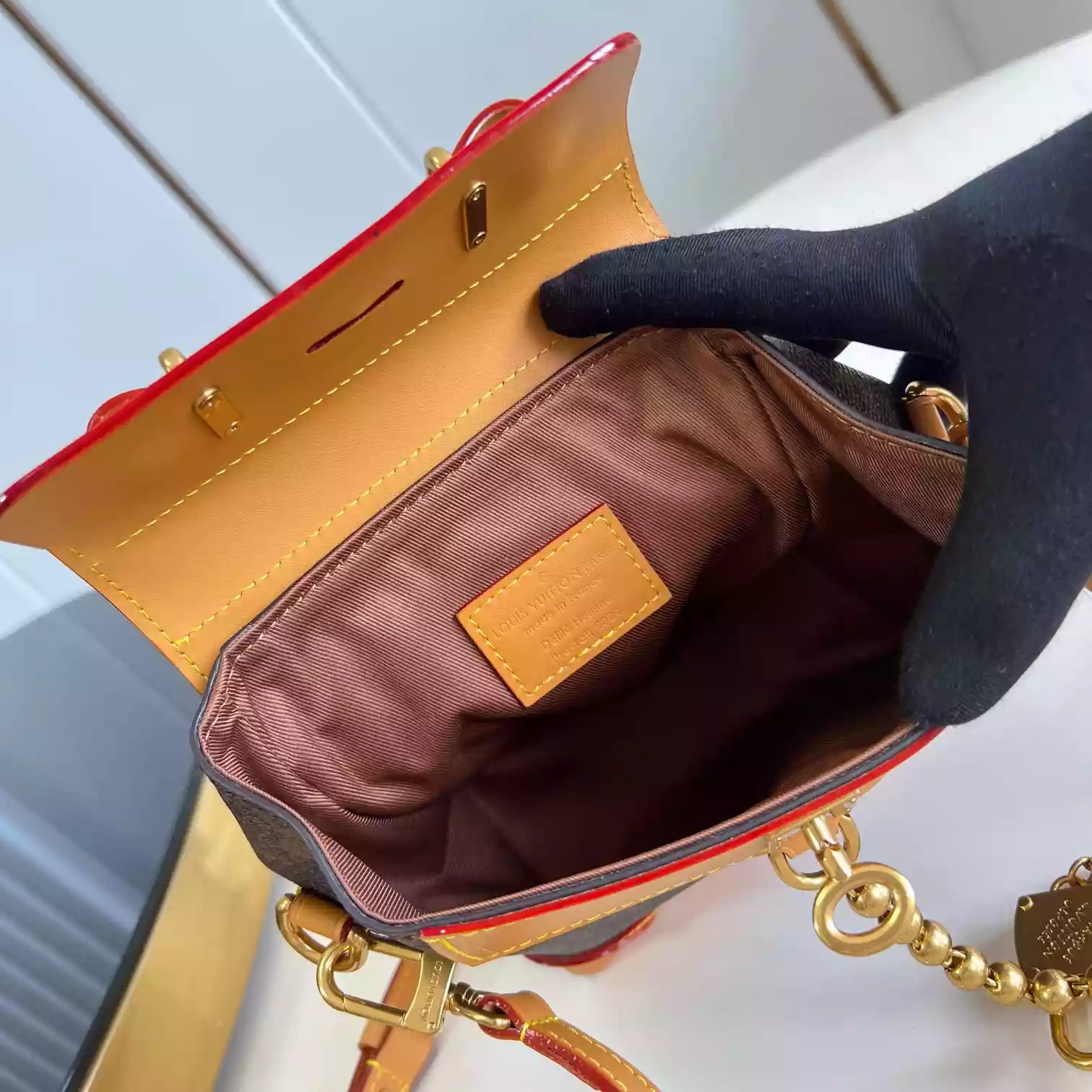 STEAMER 15 BROWN MONOGRAM DUST CANVAS M11630 - LW436 DISCOVERY BACKPACK PM SKY BLUE MONOGRAM CANVAS