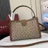 GUCCI PADLOCK GG CANVAS LARGE HANDBAG BROWN 2025 - BG107 GUCCI PADLOCK GG CANVAS LARGE HANDBAG BROWN 2025