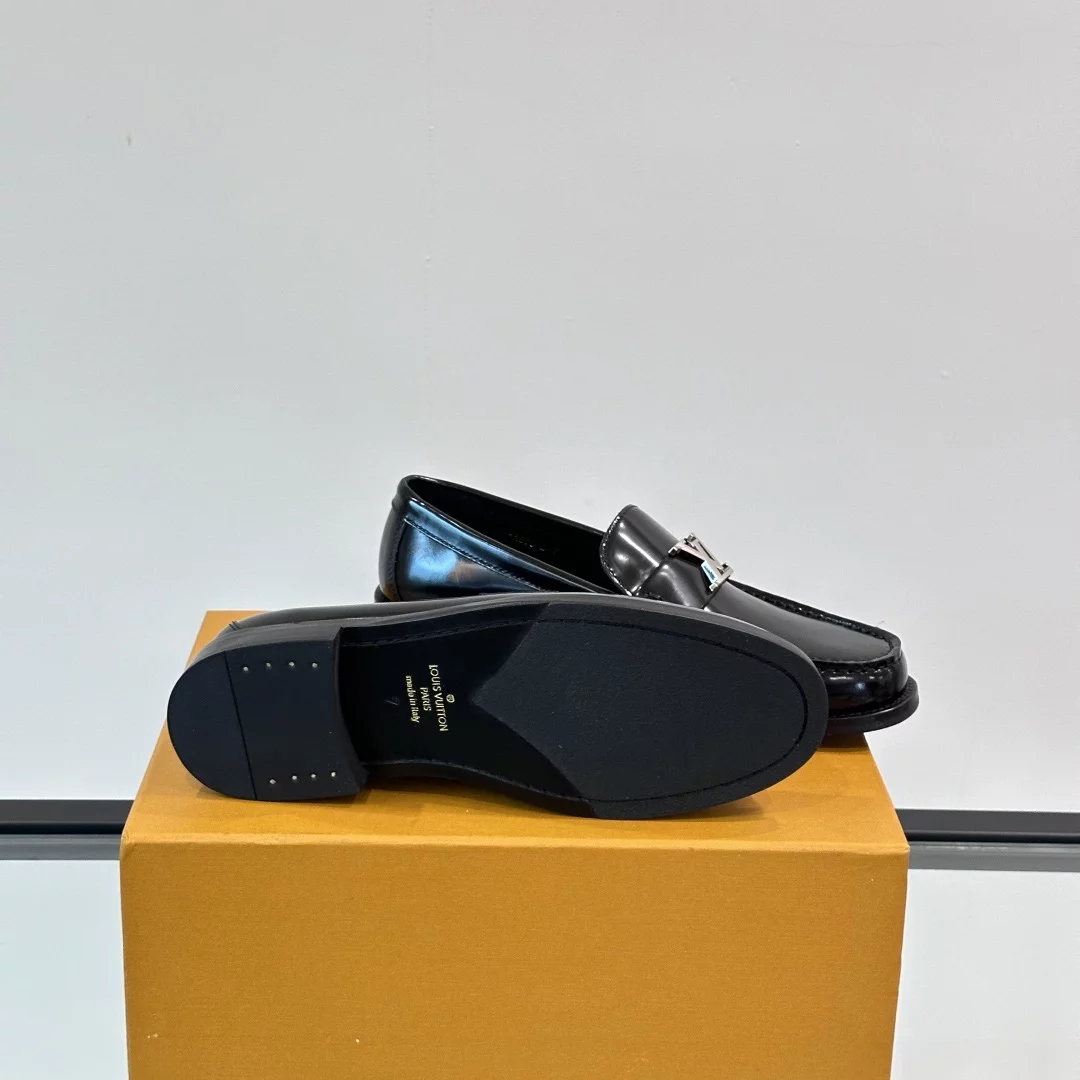 MAJOR LOAFERS BLACK GLAZED CALF LEATHER - VL037