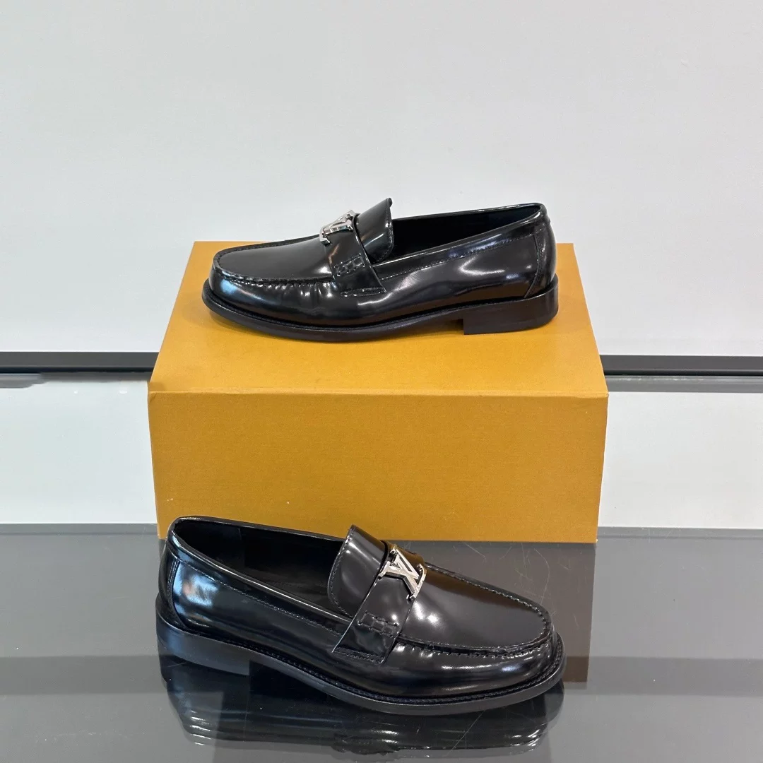 MAJOR LOAFERS BLACK GLAZED CALF LEATHER - VL037