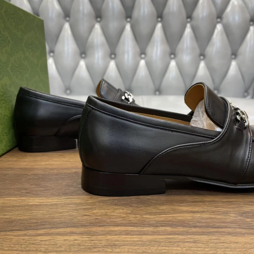 MEN'S LOAFERS WITH INTERLOCKING G BLACK - GL109