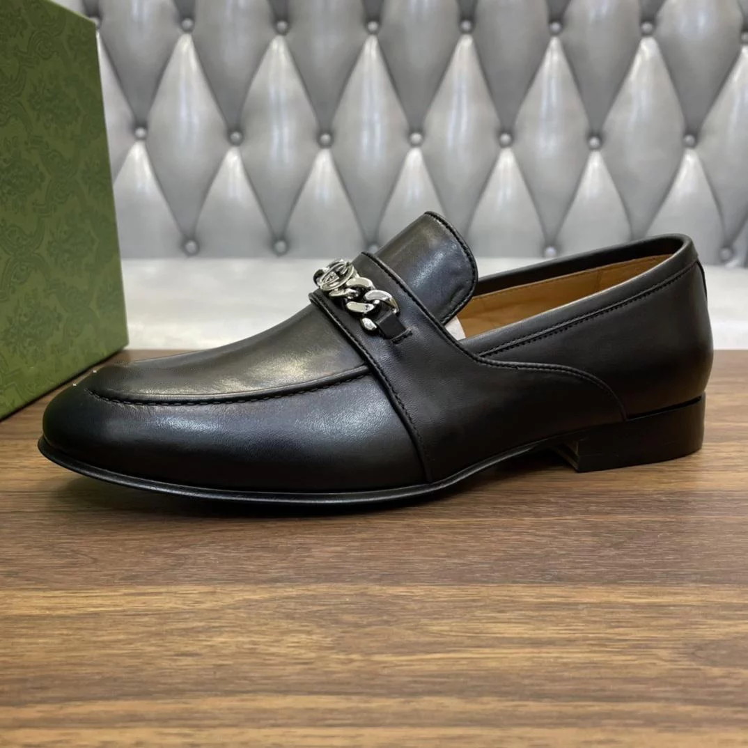 MEN'S LOAFERS WITH INTERLOCKING G BLACK - GL109