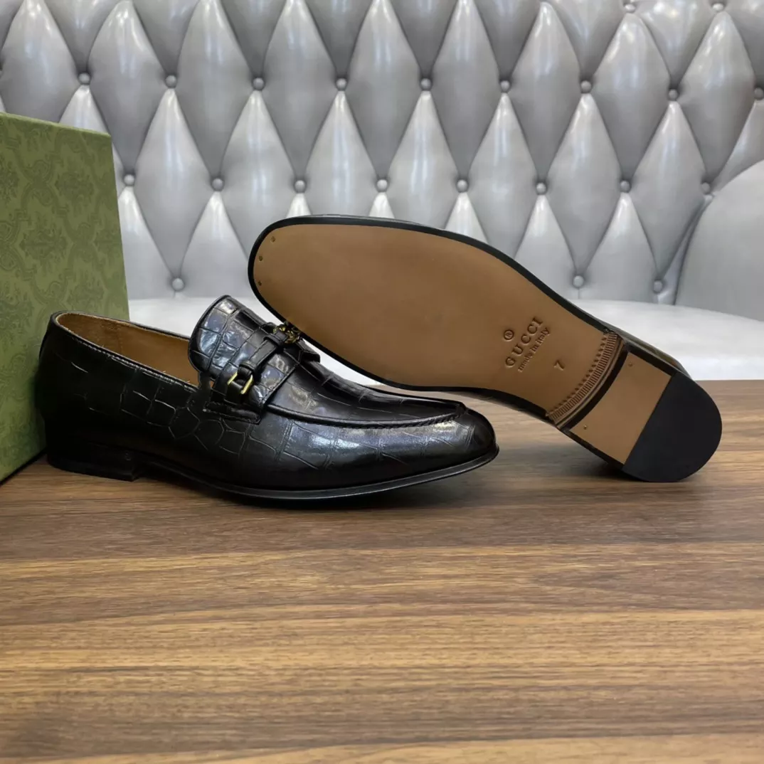 MEN'S LOAFERS WITH INTERLOCKING G BLACK - GL115