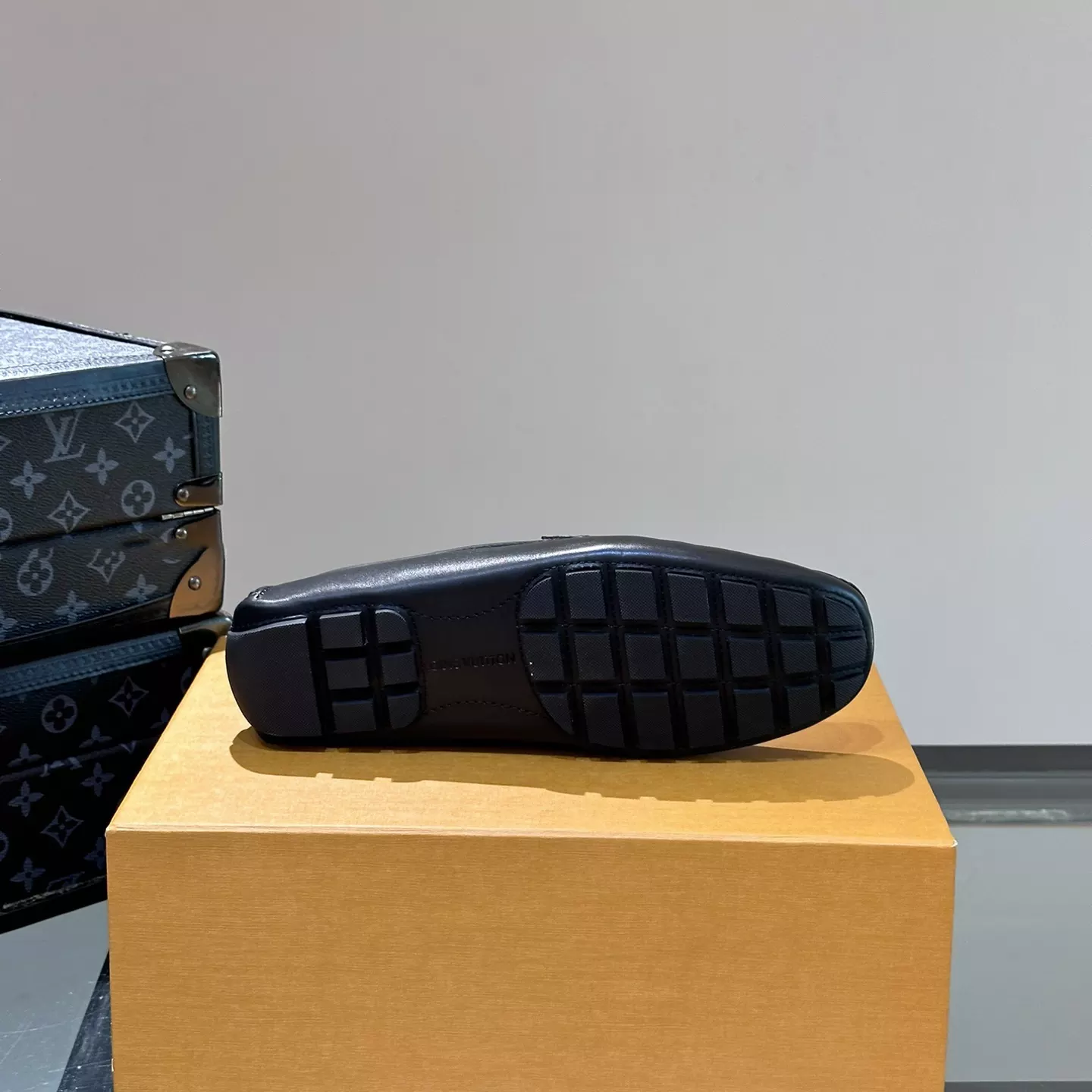 MONTE CARLO MOCASSIN BLACK DAMIER CANVAS - VL043