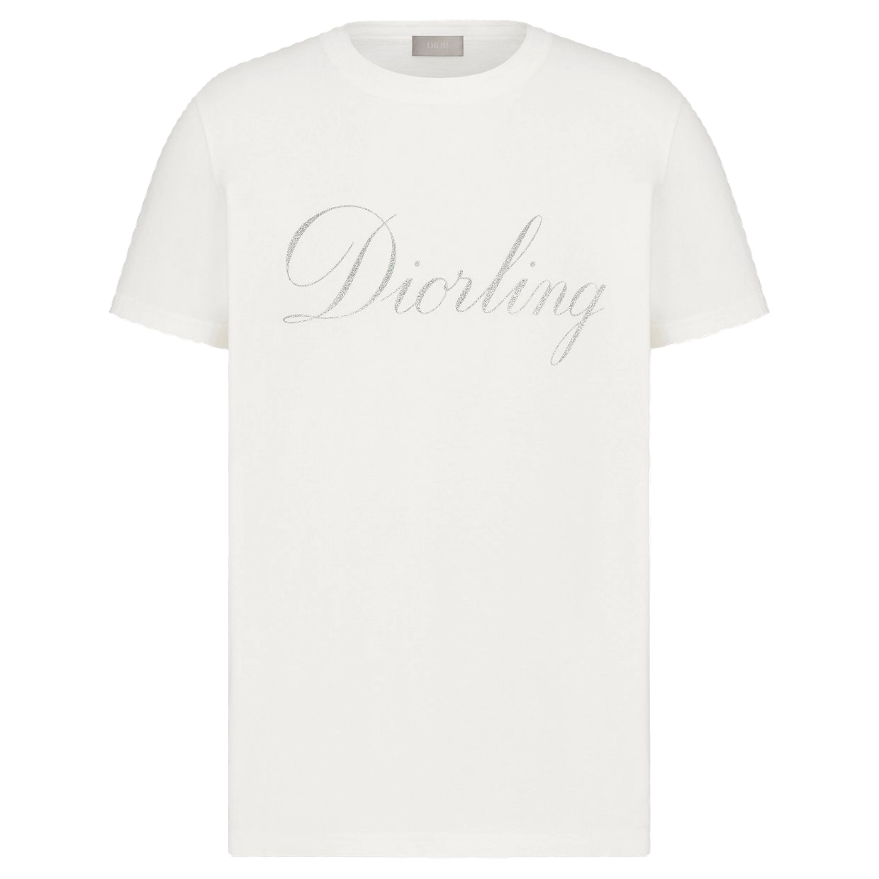 DI0RLING T-SHIRT, REGULAR FIT WHITE COTTON JERSEY - DOT031
