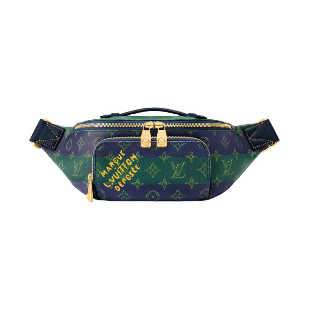 LOUIS VUITTON RUSH BUMBAG MONOGRAM SHADOW LEATHER - LW455 DISCOVERY BACKPACK PM SKY BLUE MONOGRAM CANVAS