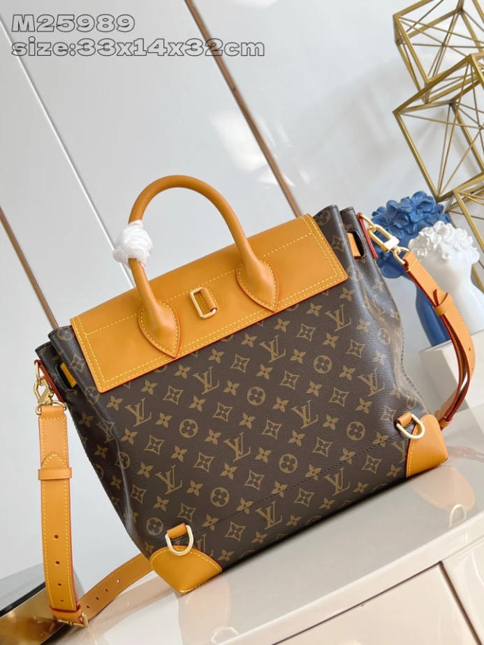 LOUIS VUITTON STEAMER 30 MONOGRAM ARCHIVE - LW458 DISCOVERY BACKPACK PM SKY BLUE MONOGRAM CANVAS